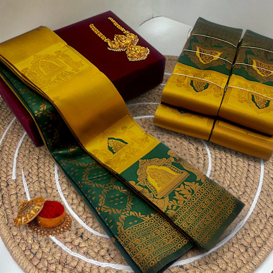 Kubera Korvai Elite Bridal Silk Saree